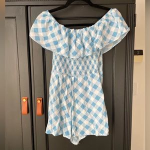 Blue Gingham Romper | Asos